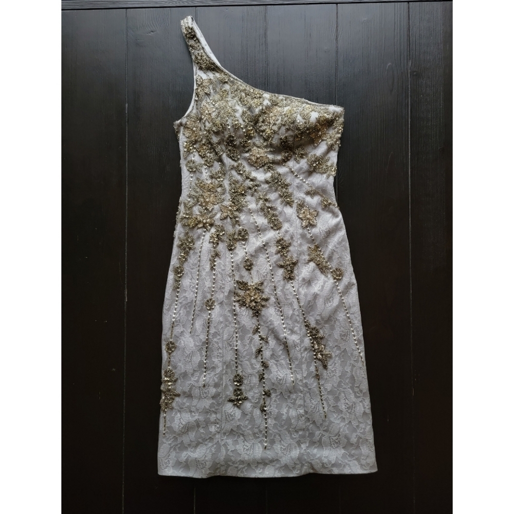Sue Wong Nocturne one shoulder size 2 beaded homecoming prom dress